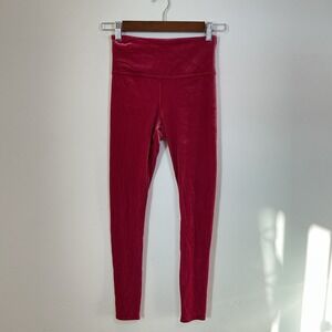 Athleta Elation Velvet Tight in Class Berry Women's Size xs